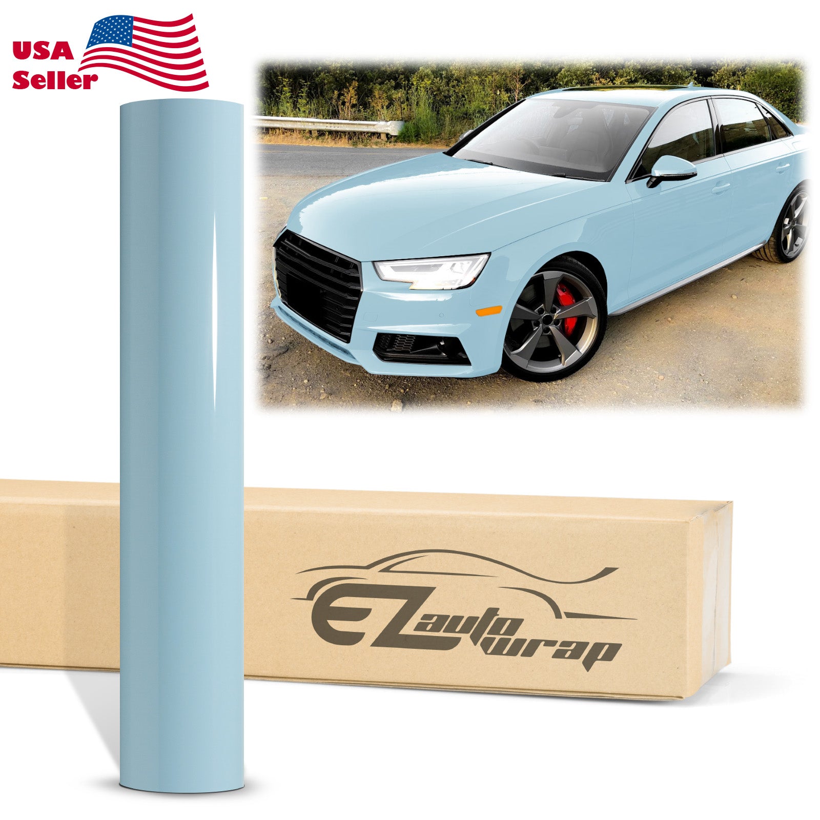 High Gloss Sea Breeze Blue Vinyl Wrap