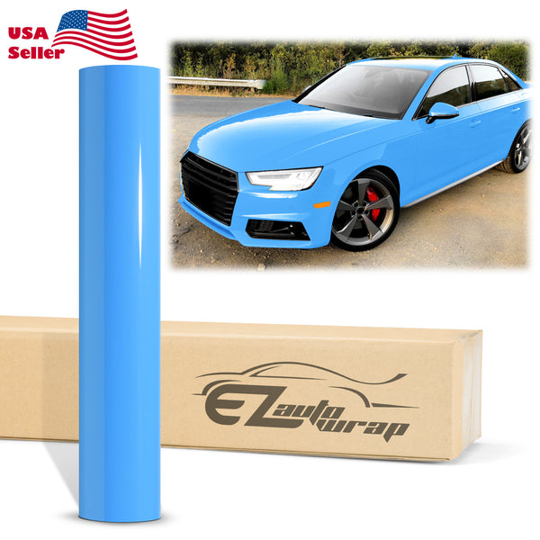 High Gloss Sky Blue Vinyl Wrap