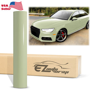 High Gloss Light Khaki Green Vinyl Wrap