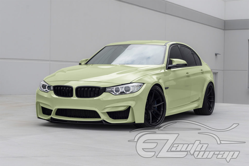 crystal gloss khaki light green car vinyl wrap China Manufacturer