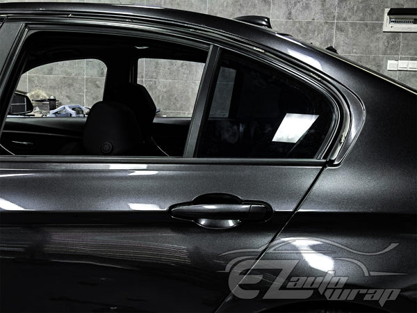 Super Gloss Metallic Charcoal Gray Vinyl Wrap