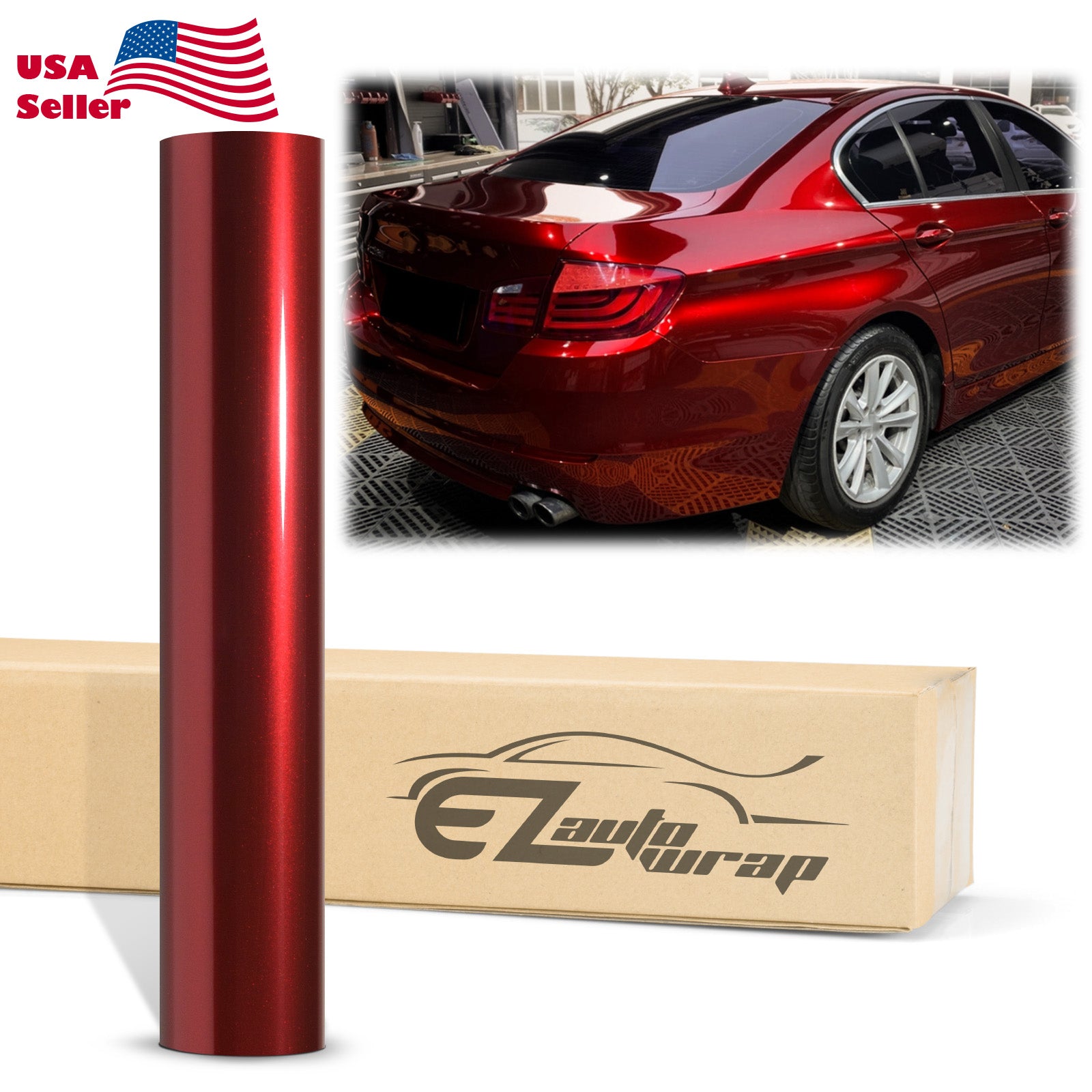Super Gloss Metallic Cherry Red Vinyl Wrap