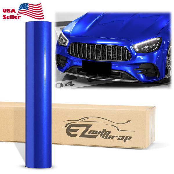 Super Gloss Metallic Intense Blue Vinyl Wrap