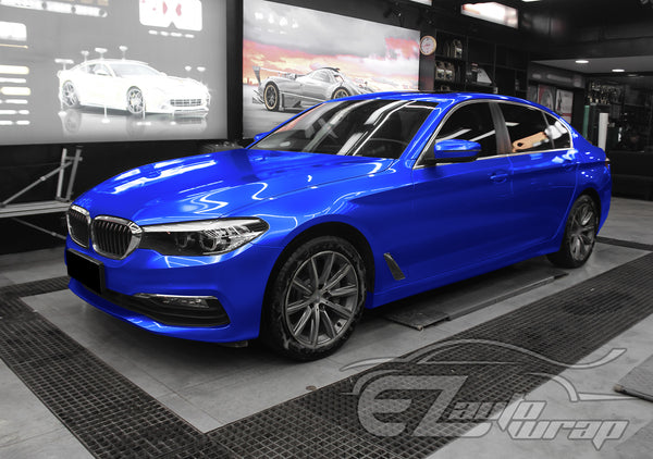 Super Gloss Metallic Intense Blue Vinyl Wrap