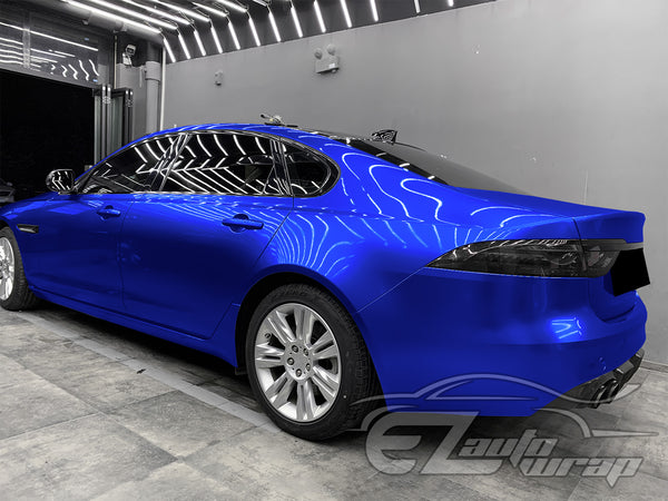 Super Gloss Metallic Intense Blue Vinyl Wrap