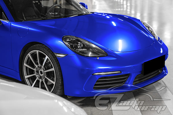 Super Gloss Metallic Intense Blue Vinyl Wrap