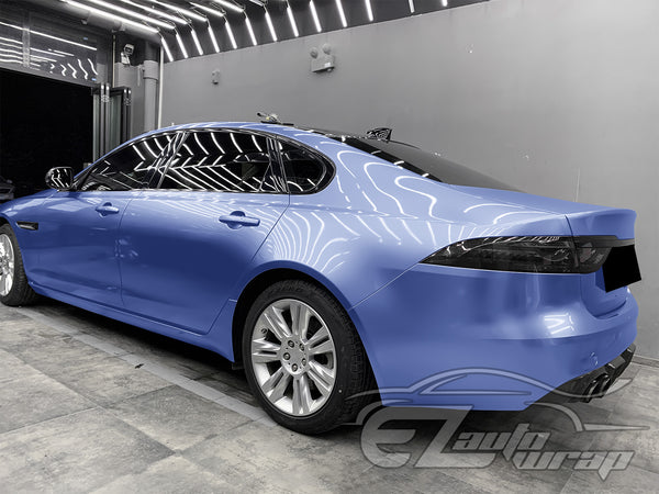 Super Gloss Metallic Frosted Blue Vinyl Wrap