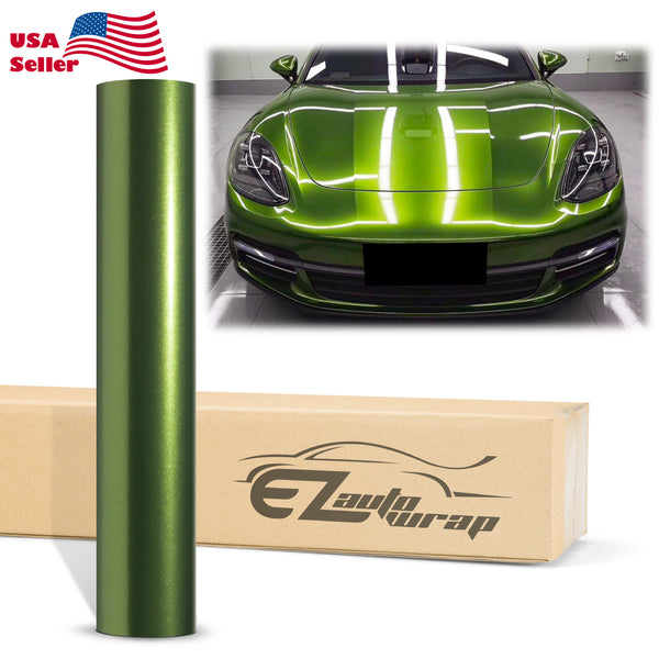 Super Gloss Metallic Mamba Green Vinyl Wrap