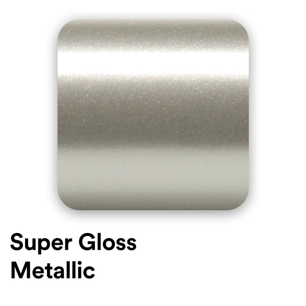 Super Gloss Metallic Platinum Silver Vinyl Wrap