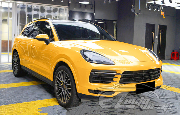 Super Gloss Metallic Cyber Yellow Vinyl Wrap