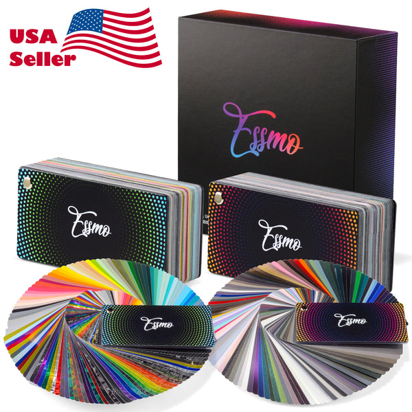 ESSMO Swatch PET Backing Super Gloss Metallic PET Deck Book Auto Wrap Vinyl Wrapping Film