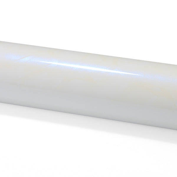 PET Marble Pearl Gloss White Blue Vinyl Wrap