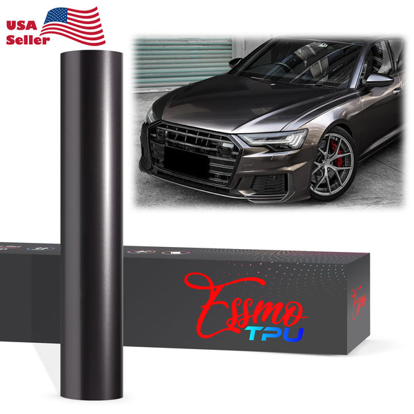Liquid Metallic Gunmetal Gray Dry Apply PPF TPU Paint Protection Film
