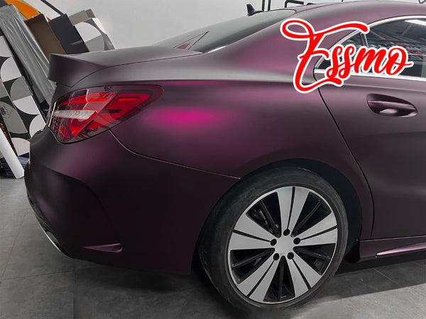Matte Metallic Blackish Purple Dry Apply PPF TPU Paint Protection Film