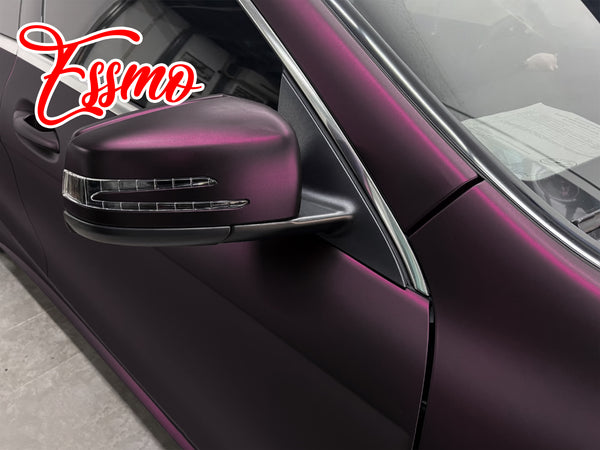Matte Metallic Blackish Purple Dry Apply PPF TPU Paint Protection Film
