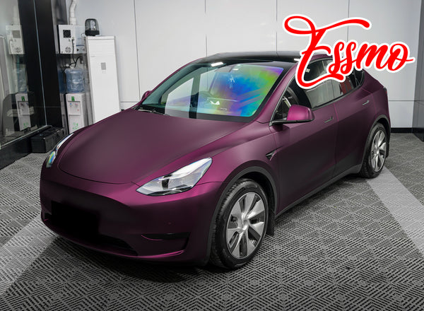 Matte Metallic Blackish Purple Dry Apply PPF TPU Paint Protection Film