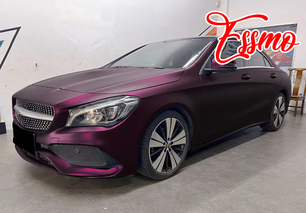 Matte Metallic Blackish Purple Dry Apply PPF TPU Paint Protection Film