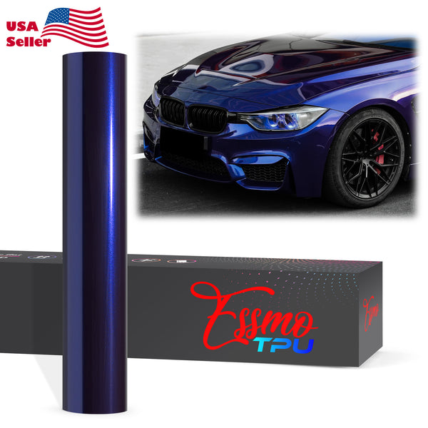 Gloss Metallic Royal Indigo Blue Dry Apply PPF TPU Paint Protection Film