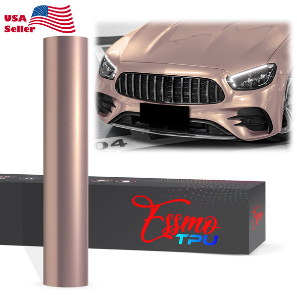Gloss Metallic Smoky Pearl Pink Dry Apply PPF TPU Paint Protection Film