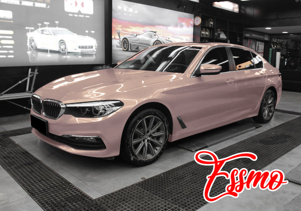 Gloss Metallic Smoky Pearl Pink Dry Apply PPF TPU Paint Protection Film