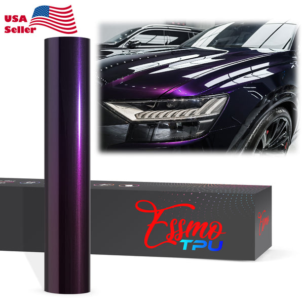 Gloss Metallic Midnight Purple Dry Apply PPF TPU Paint Protection Film