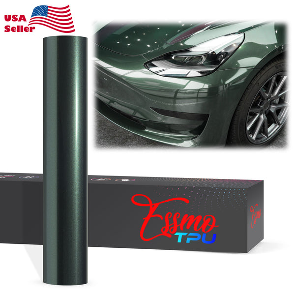 Gloss Metallic Forest Green Dry Apply PPF TPU Paint Protection Film