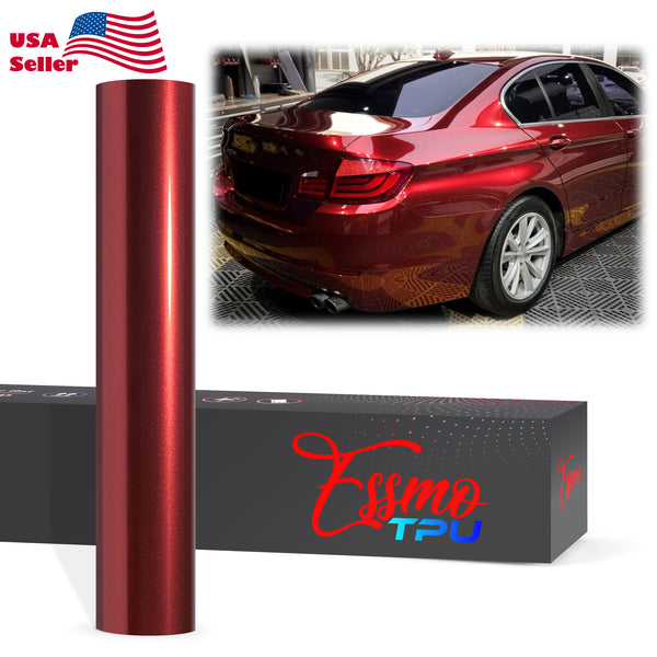 Gloss Metallic Crimson Red Dry Apply PPF TPU Paint Protection Film