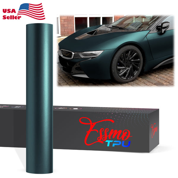 Matte Metallic Racing Green Dry Apply PPF TPU Paint Protection Film