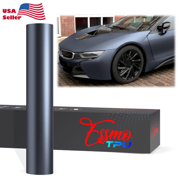Matte Metallic Gray Blue Dry Apply PPF TPU Paint Protection Film