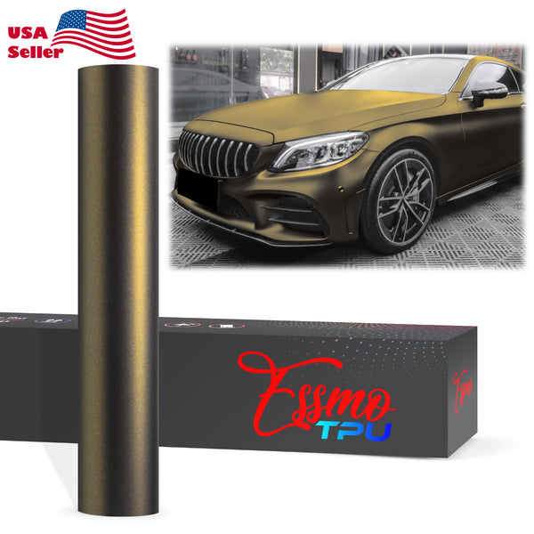 Matte Metallic Bond Gold Dry Apply PPF TPU Paint Protection Film