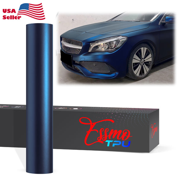 Matte Metallic Shadow Blue Dry Apply PPF TPU Paint Protection Film