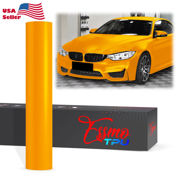 Matte Metallic Shiny Orange Dry Apply PPF TPU Paint Protection Film
