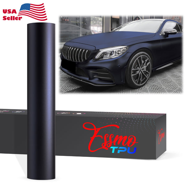 Matte Metallic Blackish Blue Dry Apply PPF TPU Paint Protection Film