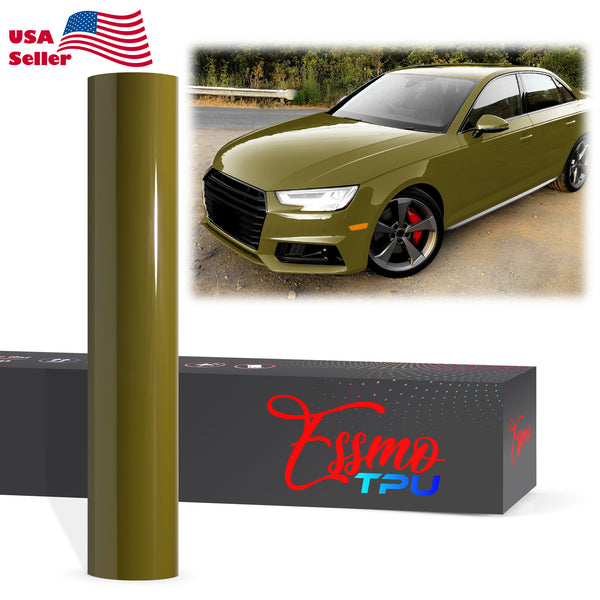 Gloss Battle Green Dry Apply PPF TPU Paint Protection Film