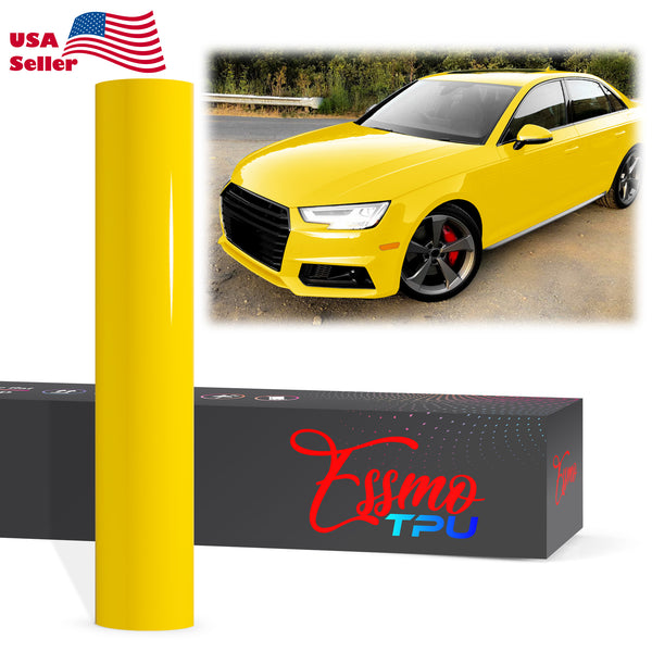 Gloss Sunflower Yellow Dry Apply PPF TPU Paint Protection Film