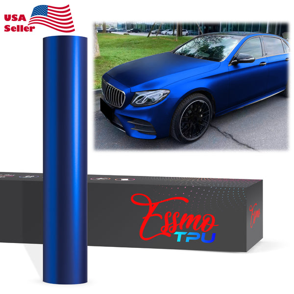 Matte Metallic Cobalt Blue Dry Apply PPF TPU Paint Protection Film
