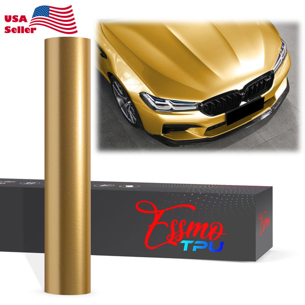 Gloss Metallic Milano Gold Dry Apply PPF TPU Paint Protection Film
