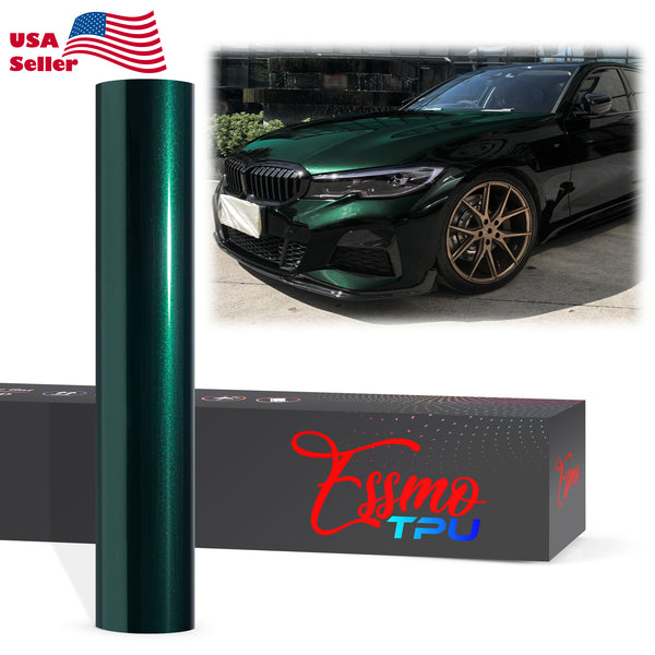 Gloss Metallic British Green Dry Apply PPF TPU Paint Protection Film