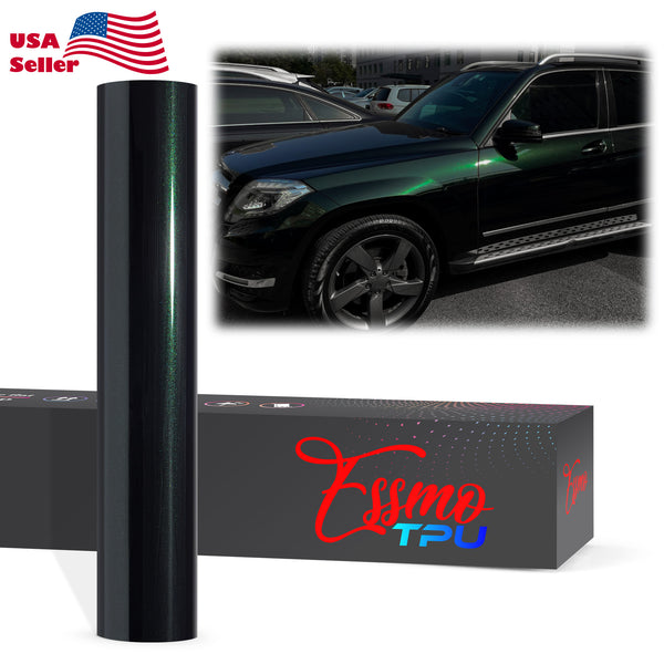 Gloss Metallic Blackish Green Dry Apply PPF TPU Paint Protection Film