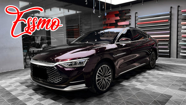 Gloss Metallic Black Cherry Dry Apply PPF TPU Paint Protection Film