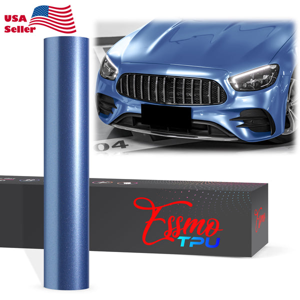 Gloss Metallic Frosted Blue Dry Apply PPF TPU Paint Protection Film