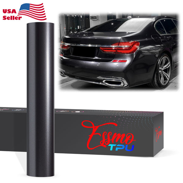 Gloss Metallic Steel Gray Dry Apply PPF TPU Paint Protection Film