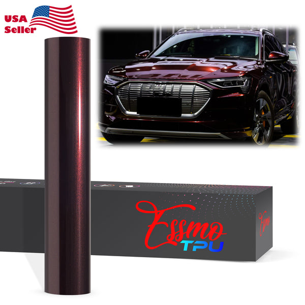 Gloss Metallic Rose Black Dry Apply PPF TPU Paint Protection Film