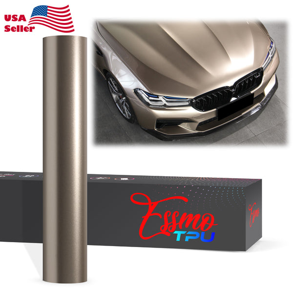 Gloss Metallic Champagne Gold Dry Apply PPF TPU Paint Protection Film