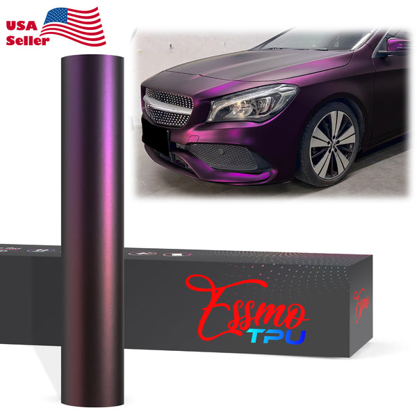 Matte Metallic Magenta Purple Dry Apply PPF TPU Paint Protection Film