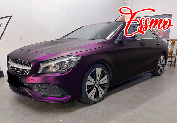 Matte Metallic Magenta Purple Dry Apply PPF TPU Paint Protection Film
