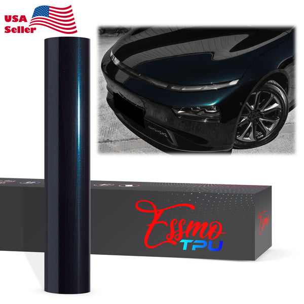 Gloss Metallic Turquoise Green Dry Apply PPF TPU Paint Protection Film