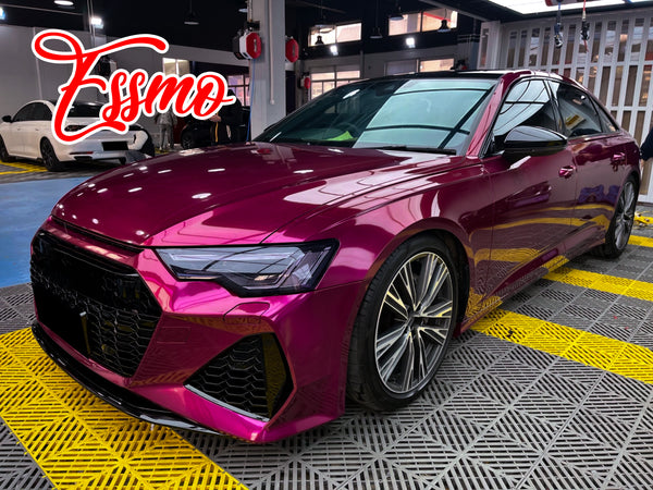 Gloss Metallic Plum Red Dry Apply PPF TPU Paint Protection Film