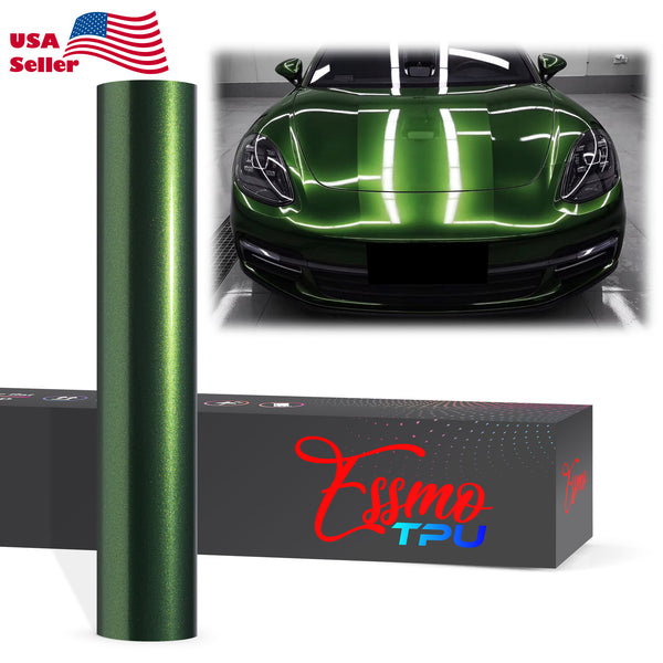 Gloss Metallic Mamba Green Dry Apply PPF TPU Paint Protection Film