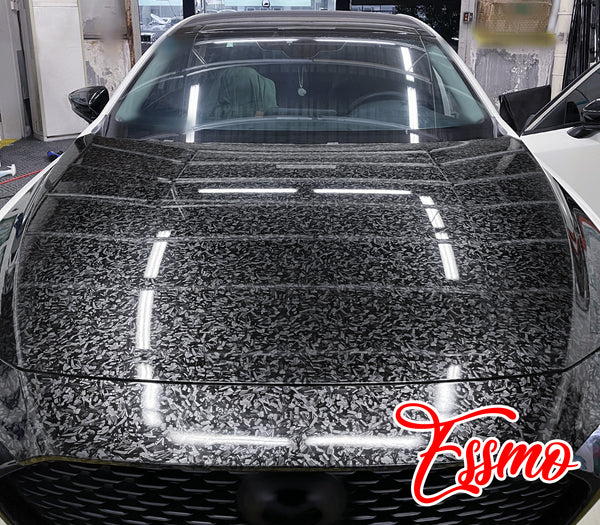 Marble Forged Gloss Silver Dry Apply PPF TPU Paint Protection Film